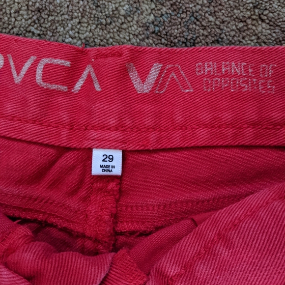 Red RVCA short shorts - Picture 3 of 5